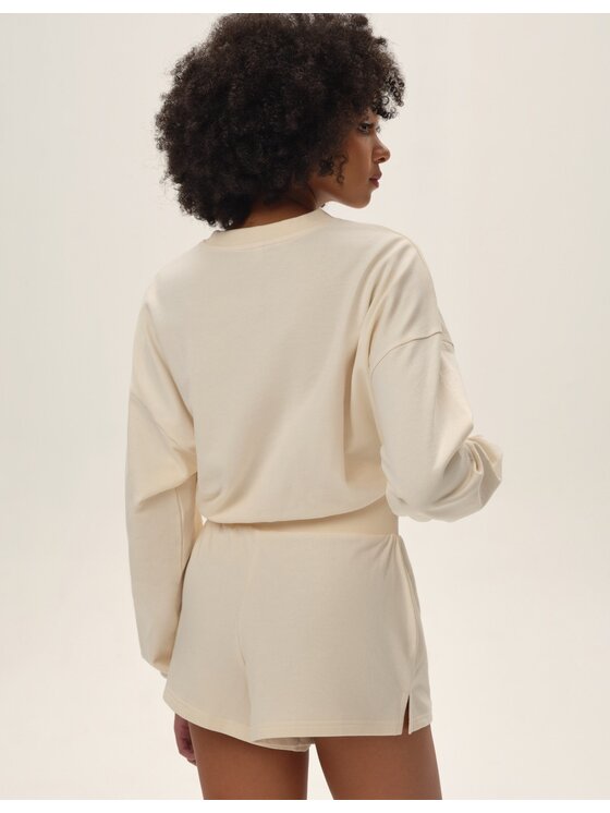 Esotiq Esotiq Bluza 42130 Kremowy Regular Fit