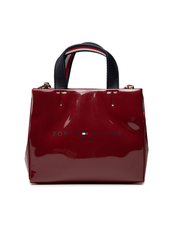 Tommy Hilfiger Torebka Tommy Shopper Micro Tote AW0AW10483 Bordowy Modivo.pl