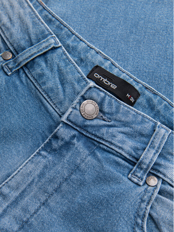 Ombre Ombre Jeansy OM-PADP-0253 Niebieski Regular Fit