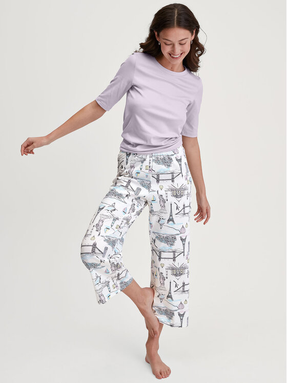 Calida Calida Pyžamové kalhoty 28457 Béžová Regular Fit
