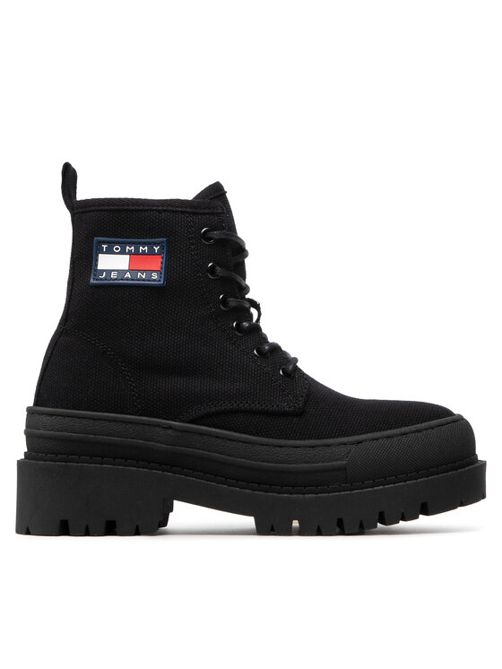 Tommy Jeans Tommy Jeans Outdoorová obuv Foxing Boot EN0EN01903 Čierna