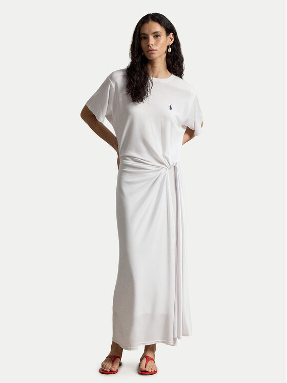Polo Ralph Lauren Rochie de zi 211B18063001 Alb Relaxed Fit