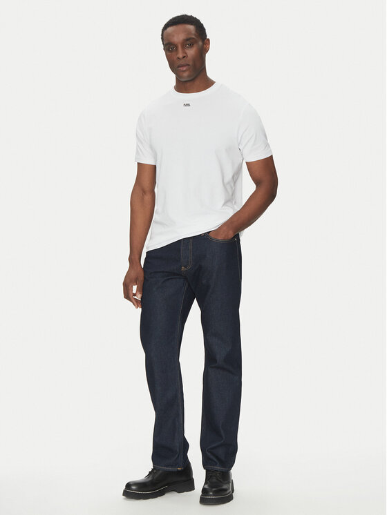 KARL LAGERFELD KARL LAGERFELD Marškinėliai 755058 552235 Balta Regular Fit