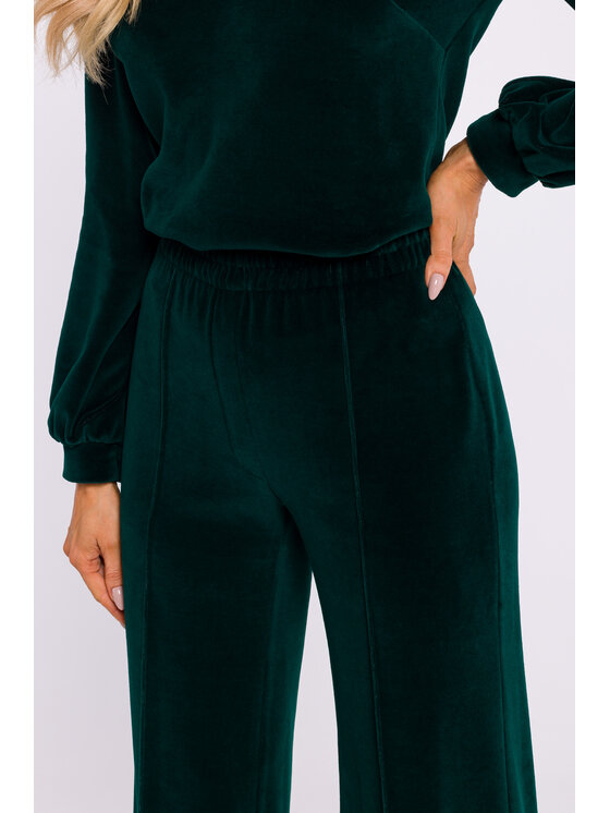 Made of Emotion Made of Emotion Kalhoty culottes M830 Zelená Wide Leg