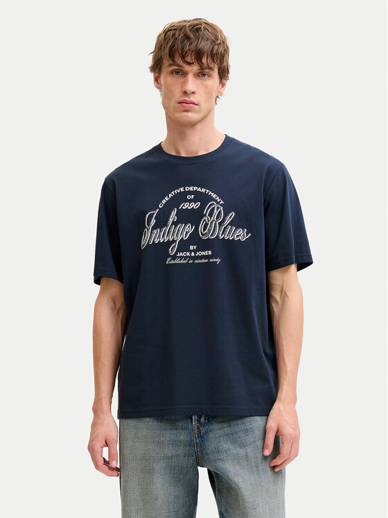 Jack & Jones Jack & Jones Tričko Denver 12291213 Modrá Relaxed Fit