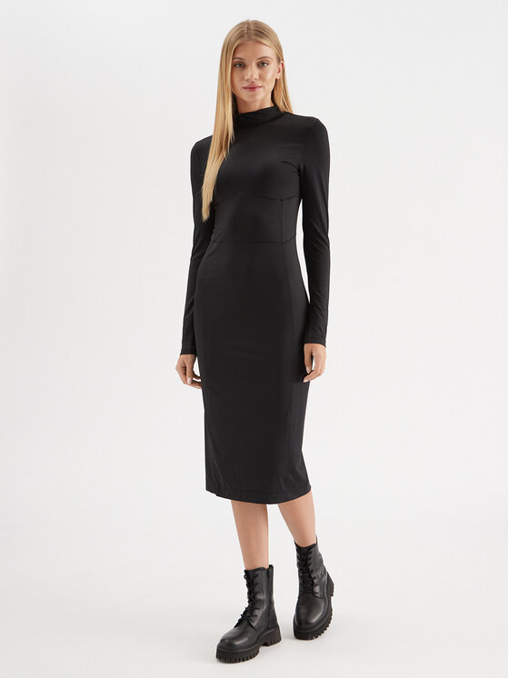 Calvin Klein Jeans Calvin Klein Jeans Kleid für den Alltag J20J221405 Schwarz Slim Fit