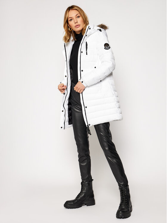Superdry Superdry Μπουφάν χειμωνιάτικο Super Fuji W5010285A Λευκό Regular Fit
