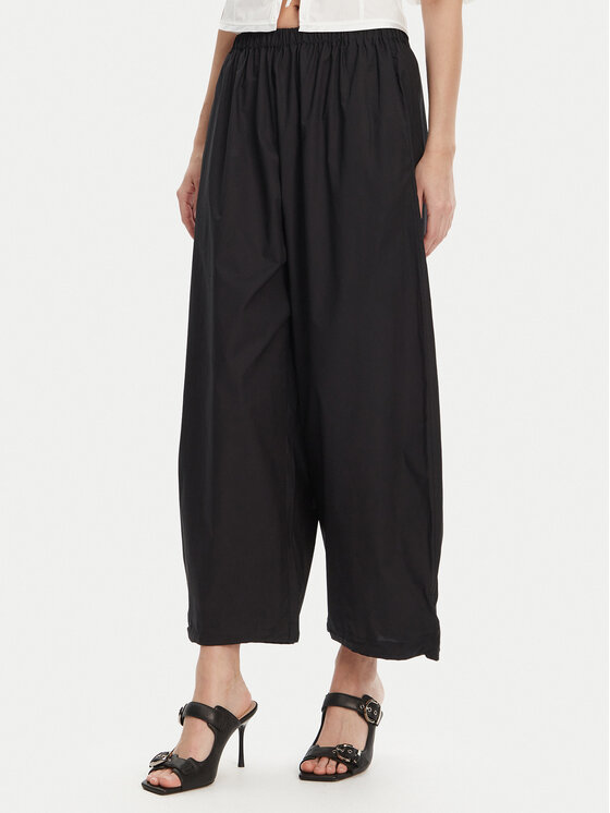 PINKO PINKO Kalhoty z materiálu 105210 A2LD Černá Relaxed Fit