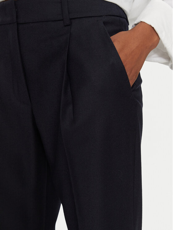 Weekend Max Mara Weekend Max Mara Pantaloni di tessuto Caldaia 2425136132 Blu scuro Straight Fit