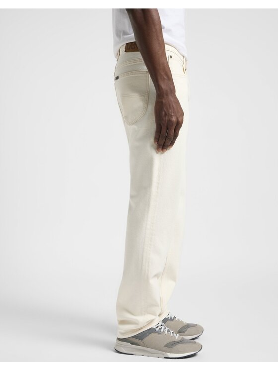 Lee Lee Jeansy West Biały Relaxed Fit