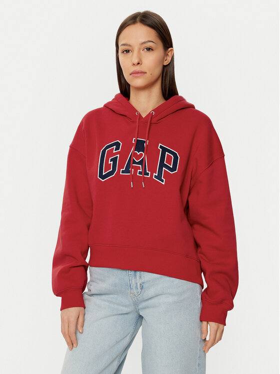 Gap Mikina 523563-17 Červená Relaxed Fit