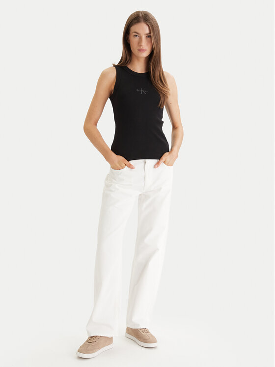 Calvin Klein Jeans Calvin Klein Jeans топ LV047E200G Черен Slim Fit