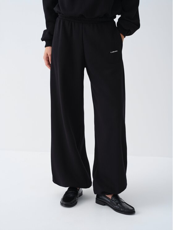 La Mania La Mania Spodnie dresowe ALYA Czarny Oversize