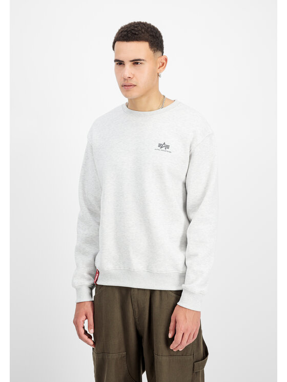 Alpha Industries Alpha Industries Mikina Basic Small Logo Sweatshirt Sivá Regular Fit