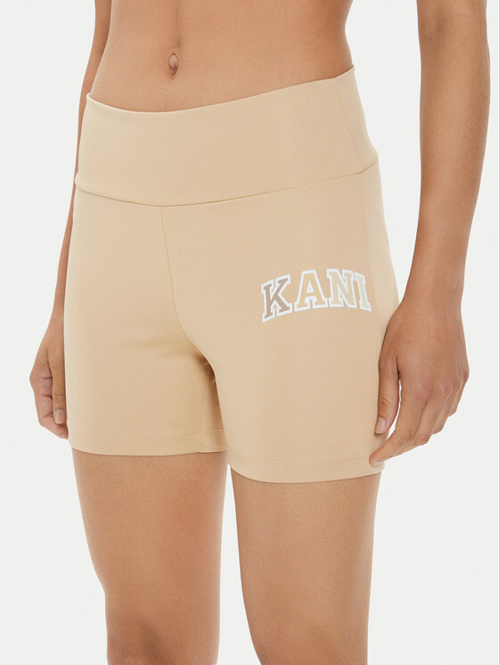 Karl Kani Karl Kani Sportovní kraťasy Small Serif 6113099 Béžová Slim Fit