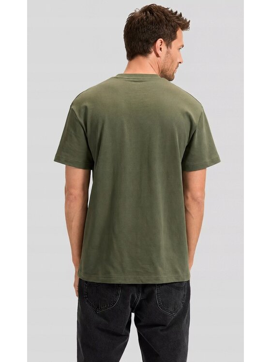Lee Lee T-Shirt Workwear Essential Tee Zielony Relaxed Fit