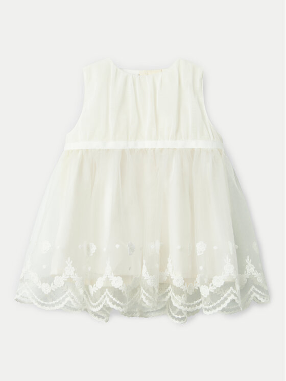 NAME IT Elegantné šaty Demille 13240057 Écru Regular Fit