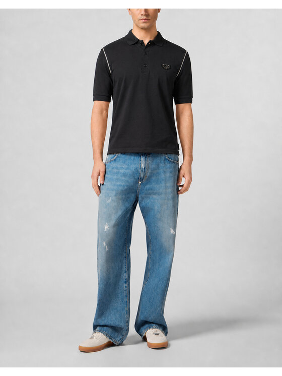 PHILIPP PLEIN PHILIPP PLEIN Polokošile 31655 Černá Slim Fit
