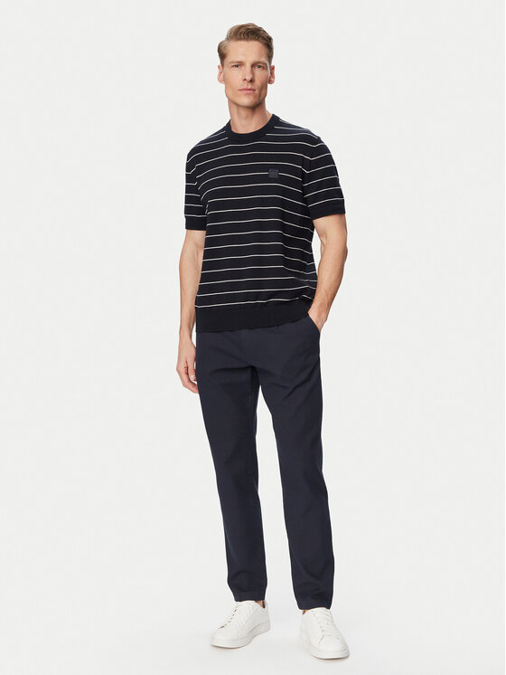 BOSS BOSS Pantaloni chino 50559158 Bleumarin Tapered Fit