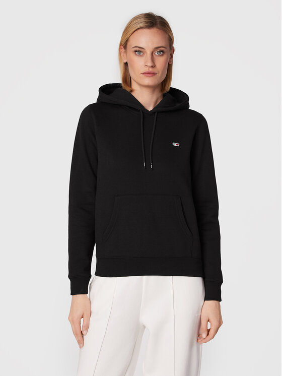Tommy Jeans Tommy Jeans Μπλούζα Fleece Hoodie DW0DW09228 Μαύρο Regular Fit