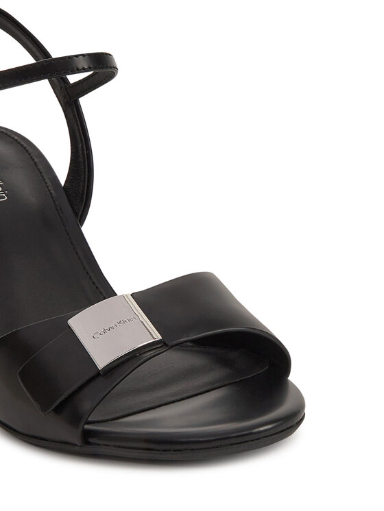 Calvin Klein Calvin Klein Sandały Heel Sandal 85 W/Ck Hw - Lth HW0HW02485 Czarny