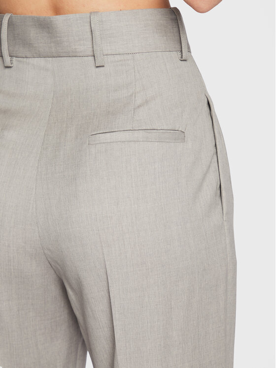 Fabiana Filippi Fabiana Filippi Kalhoty z materiálu PAD222W379 Šedá Regular Fit