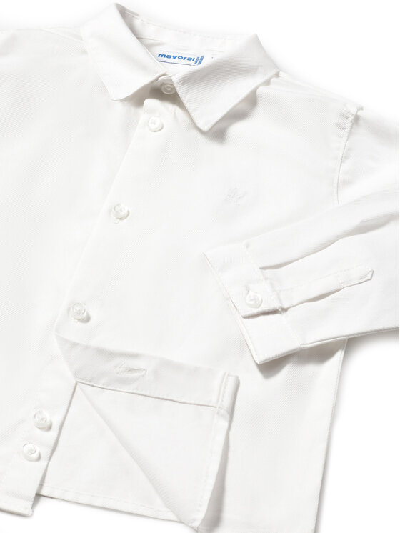 Mayoral Mayoral Camicia 124 Bianco Regular Fit