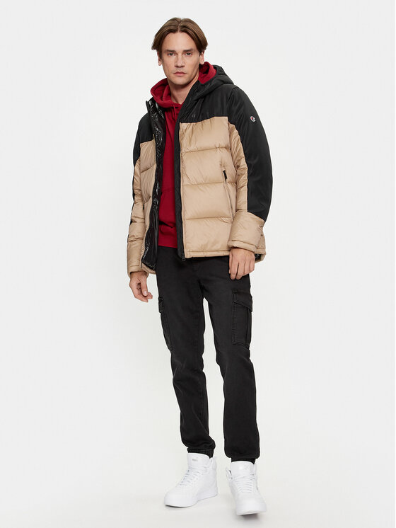 Champion Champion Μπουφάν μεταβατικό Hooded Jacket 219190 Μπεζ Regular Fit