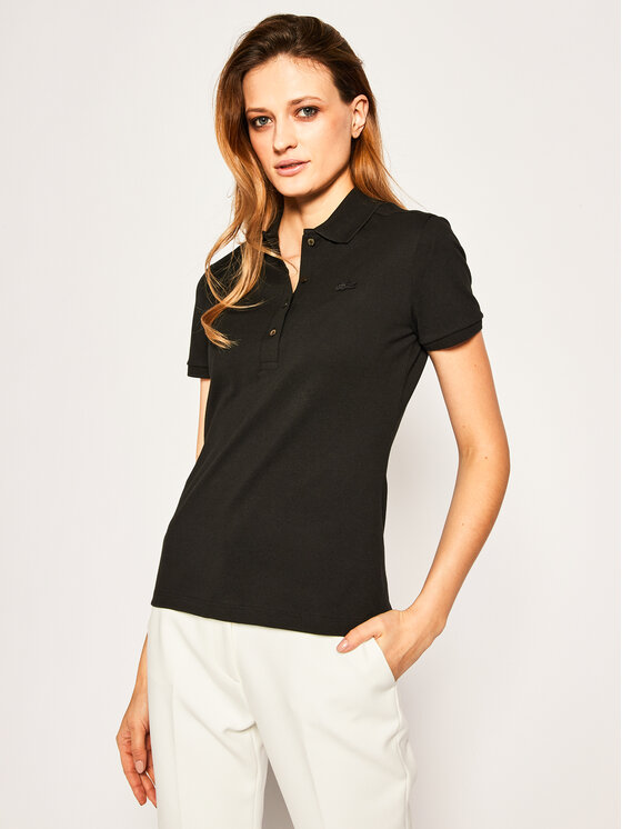 Lacoste Tricou polo PF5462 Negru Slim Fit