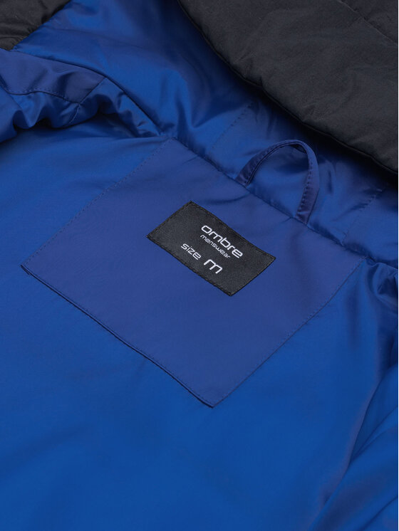 Ombre Ombre Zimní bunda C458 Modrá Regular Fit