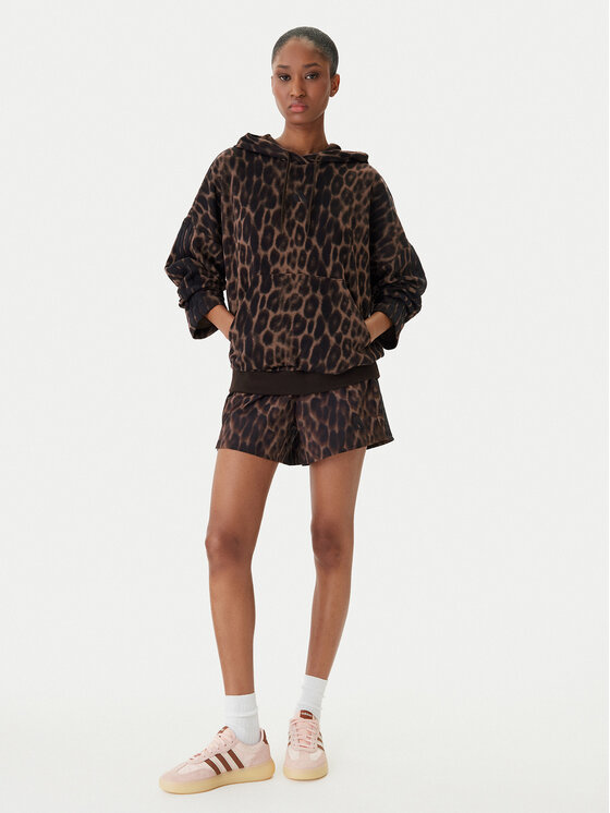 adidas adidas Pulóver Seasonal Essentials Leopard Print KH0293 Barna Loose Fit