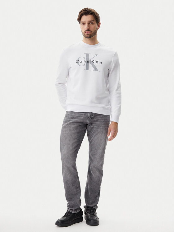 Calvin Klein Jeans Calvin Klein Jeans Mikina LV040BM801 Bílá Regular Fit