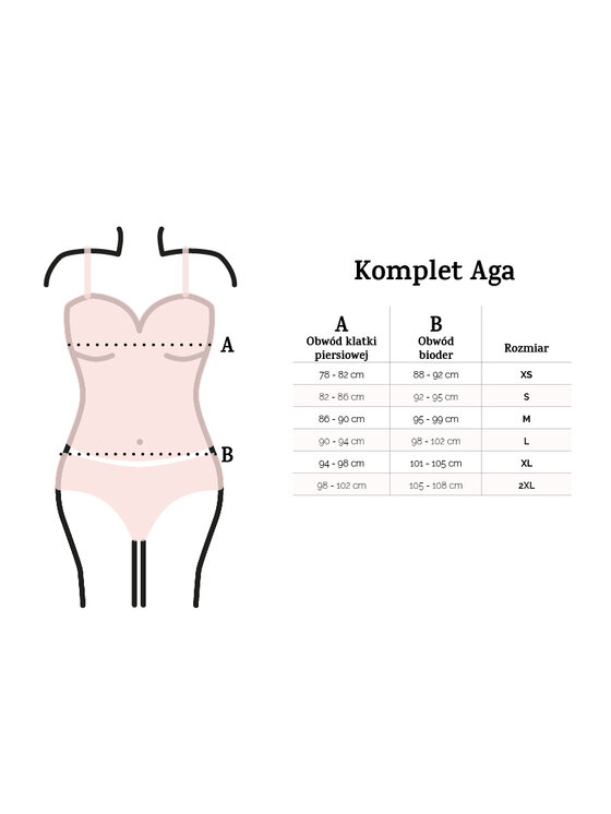 DKaren Lingerie DKaren Lingerie Komplet bielizny Aga Czarny Close Fit