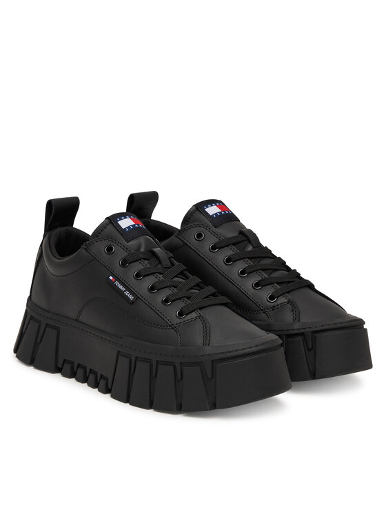 Tommy Jeans Tommy Jeans Sportcipők Tjw Vulc Flatform Leather EN0EN03008 Fekete