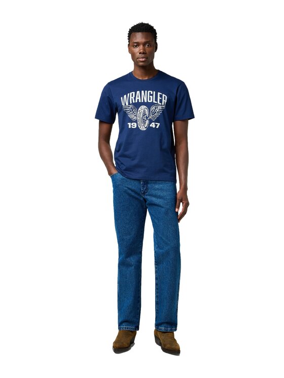 Wrangler Wrangler T-Shirt 112371477 Granatowy Regular Fit