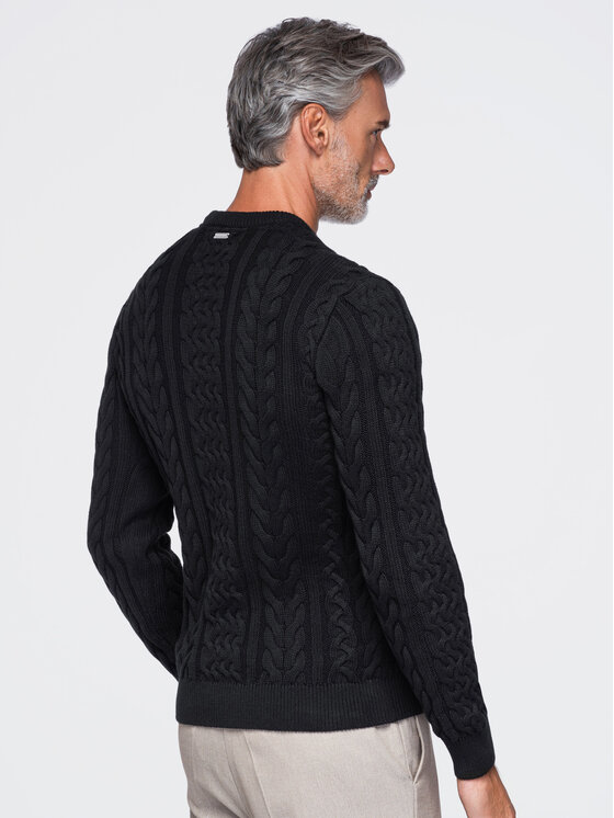 Ombre Ombre Svetr OM-SWSW-0191 Černá Regular Fit