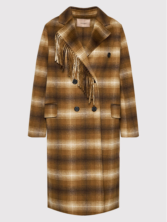 TWINSET TWINSET Wollmantel 222TP2190 Braun Regular Fit