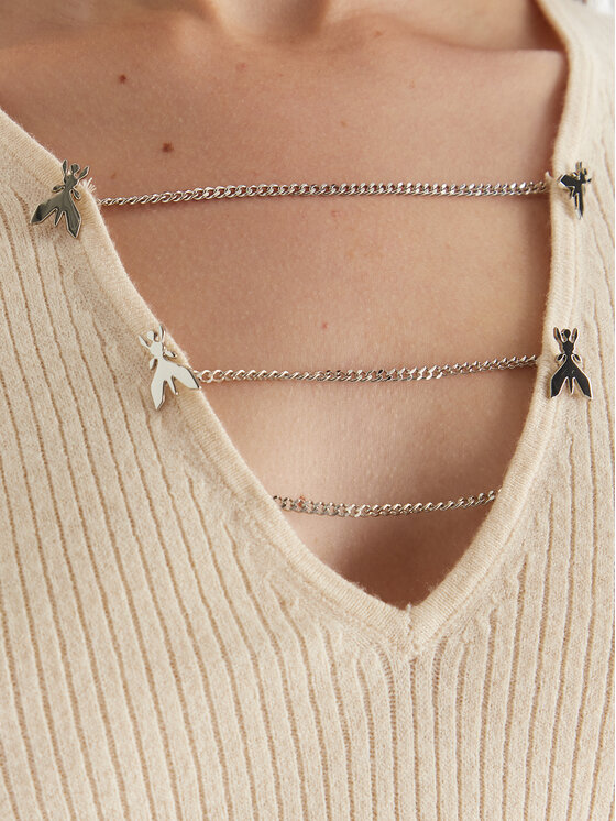 Patrizia Pepe Patrizia Pepe Megztinis 2K0331/K7S0-ecW405 Écru Regular Fit