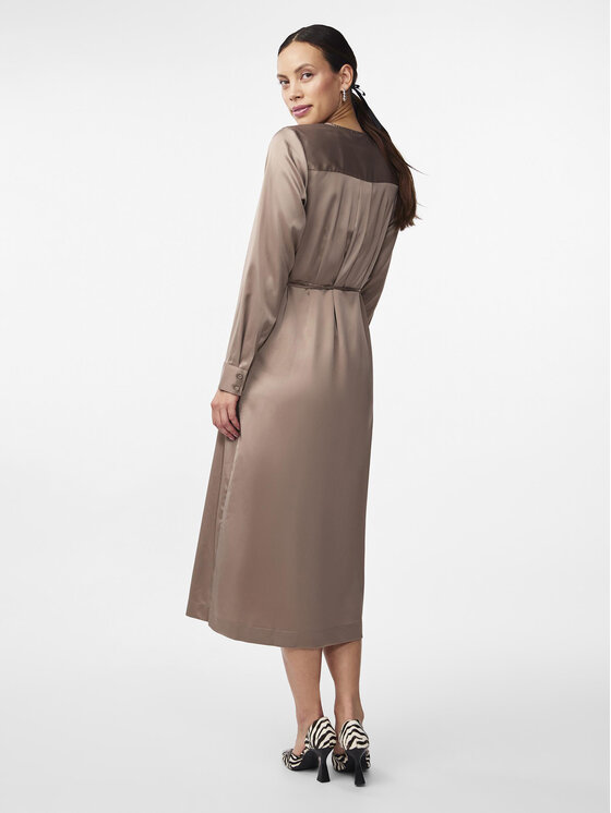 YAS YAS Každodenní šaty Pella 26030740 Béžová Regular Fit