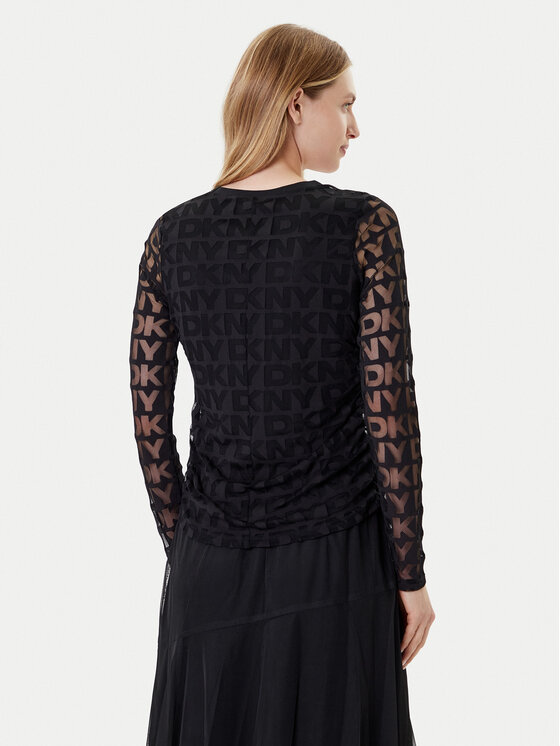 DKNY DKNY Μπλουζάκι P53HFWMF Μαύρο Regular Fit