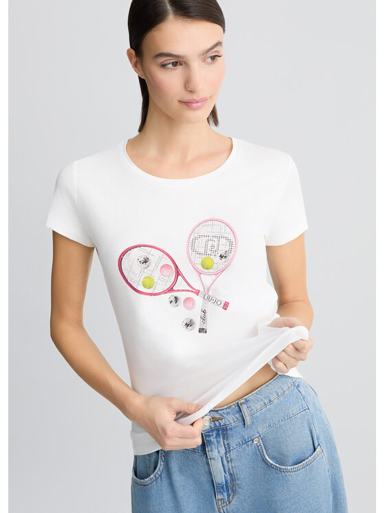 Liu Jo Liu Jo T-shirt WA5362JS923M9569 Bianco Regular Fit