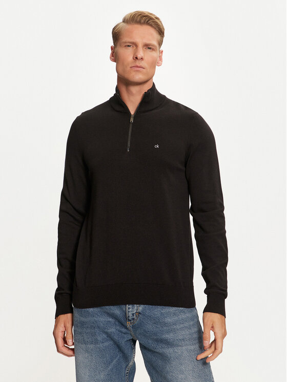 Calvin Klein Męski Sweter, rozmiar XXL, Czarny, K10K113748