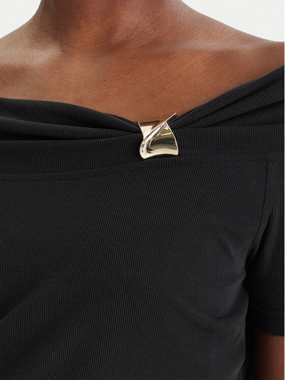 Guess Guess Μπλουζάκι W6GP12 K2935 Μαύρο Regular Fit