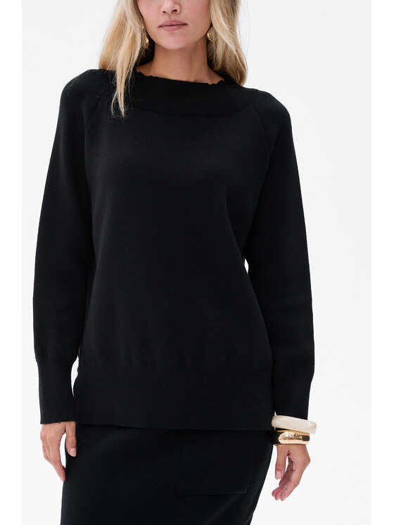 blue shadow blue shadow Sweter Piawa Czarny Regular Fit