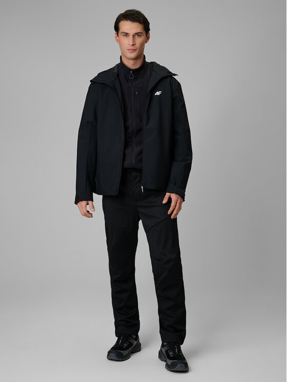 4F 4F Spodnie outdoor MIDSHOP TEXTILE Czarny Regular Fit