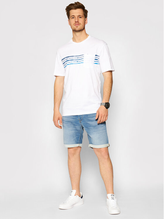T-shirt Shibori 12189045 Bianco Relaxed Fit
