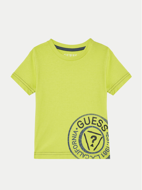 Guess Guess Tričko N5RI15 K8HM4 Zelená Regular Fit
