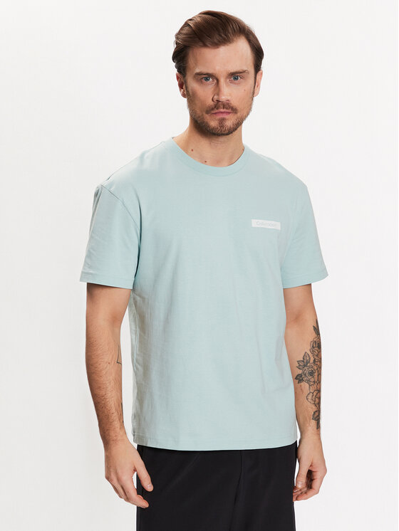 Calvin Klein T-krekls Matte Back K10K111124 Zaļš Relaxed Fit