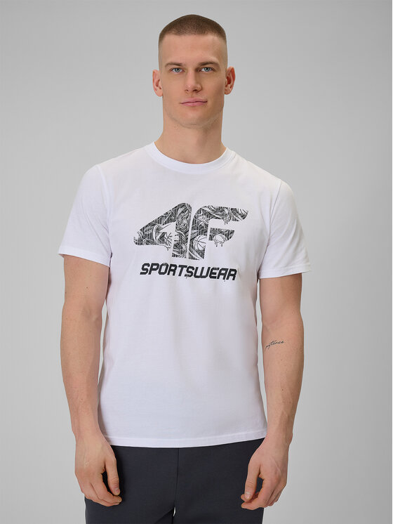 4F 4F T-Shirt WINTER CODE Biały Regular Fit