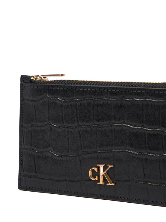 Calvin Klein Calvin Klein Kreditinių kortelių dėklas Ck Croc 6 Cc Cardcase LV04F1094G Juoda